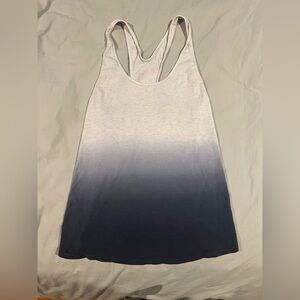 Lululemon Ombre Tank Top - White and Blue (Size 6)